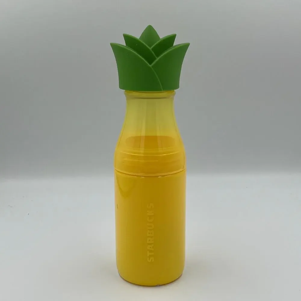 2020 Starbucks Taiwan 17oz Pineapple Plastic Yellow Tumbler w/Twist Cap NEW RARE